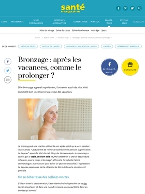 Bronzage : apr&egrave;s les vacances, comment le prolonger ?